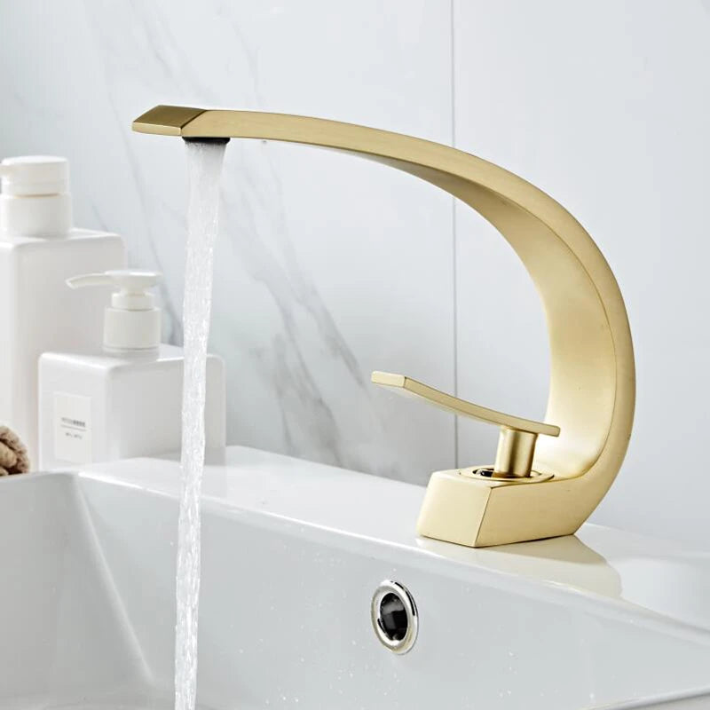 Curved Bathroom Faucet