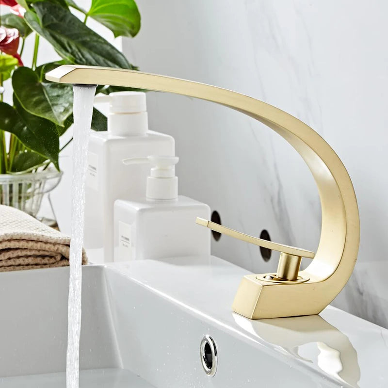 Curved Bathroom Faucet