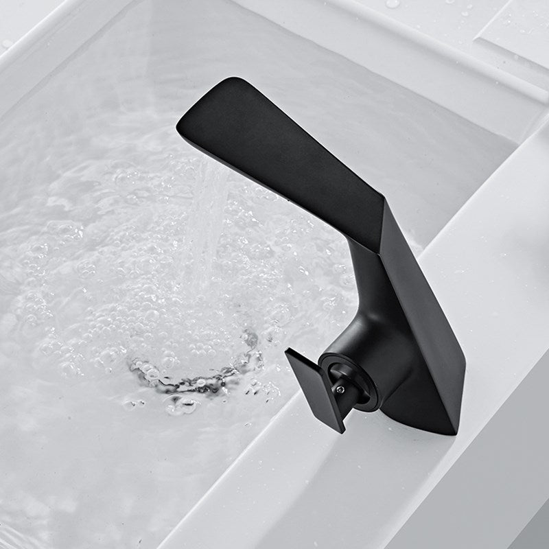 matte black modern basin bathroom faucet