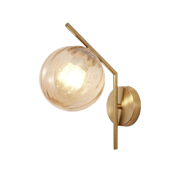 Faulkner - Modern Glass Globe Wall Sconce