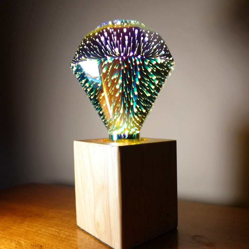 diamond shape galaxy colorful desk lamp