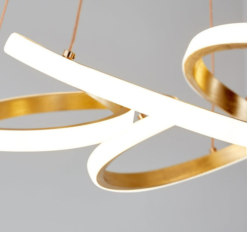 Modern LED Ribbon Chandelier