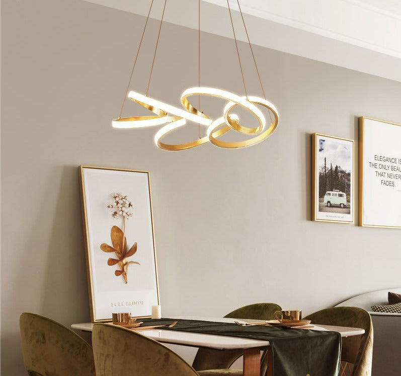 Adjustable hanging length led modern chandelier