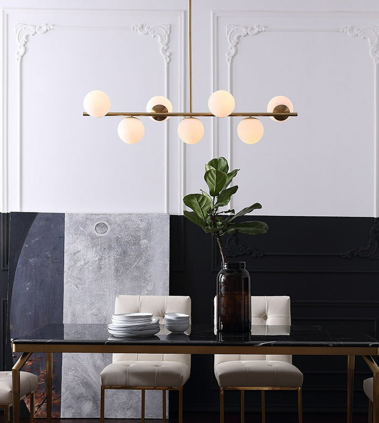 Modern Chic Brass Pendant Chandelier