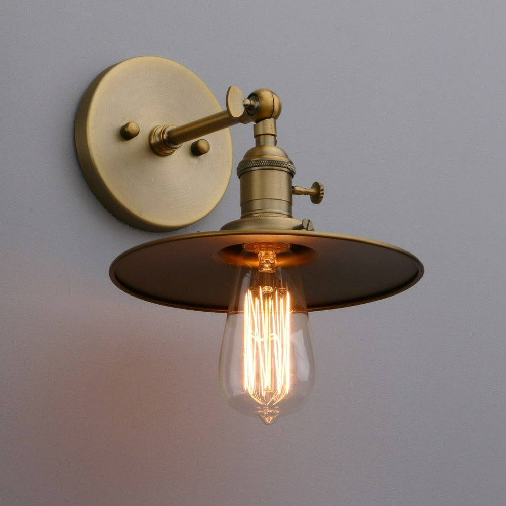 retro brass wall sconce