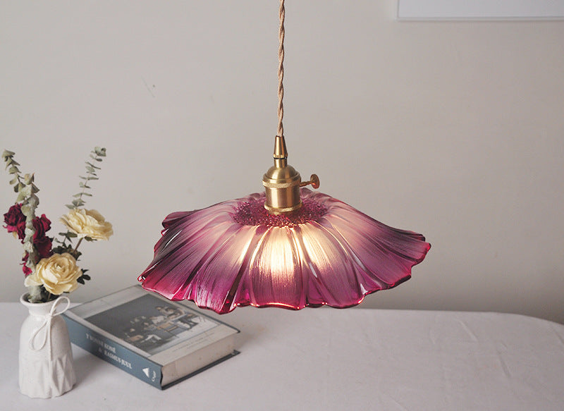 Floral Brass Modern Pedant Light