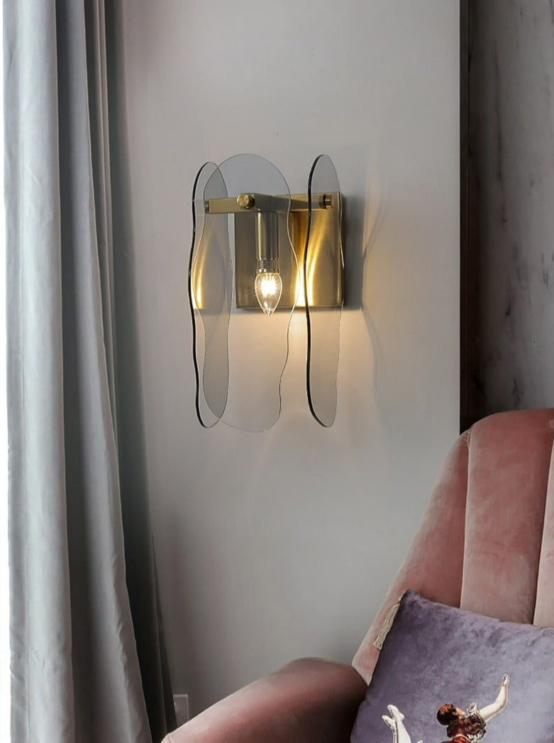 Parisa - Glass & Copper Contemporary Wall Sconce