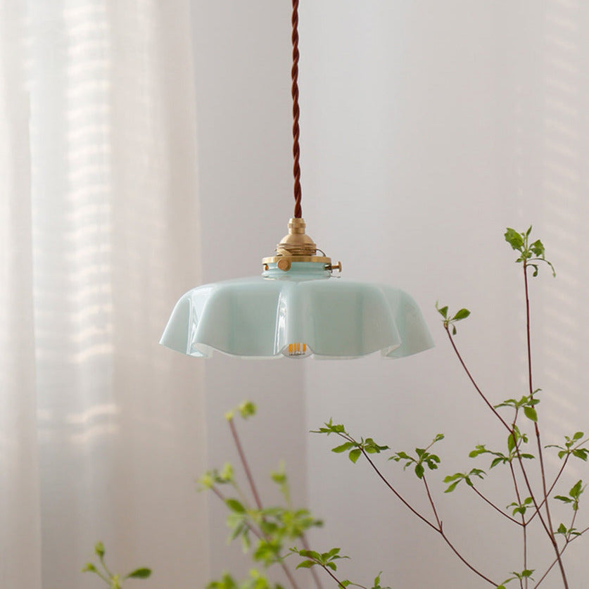 Blue green clearance glass pendant light