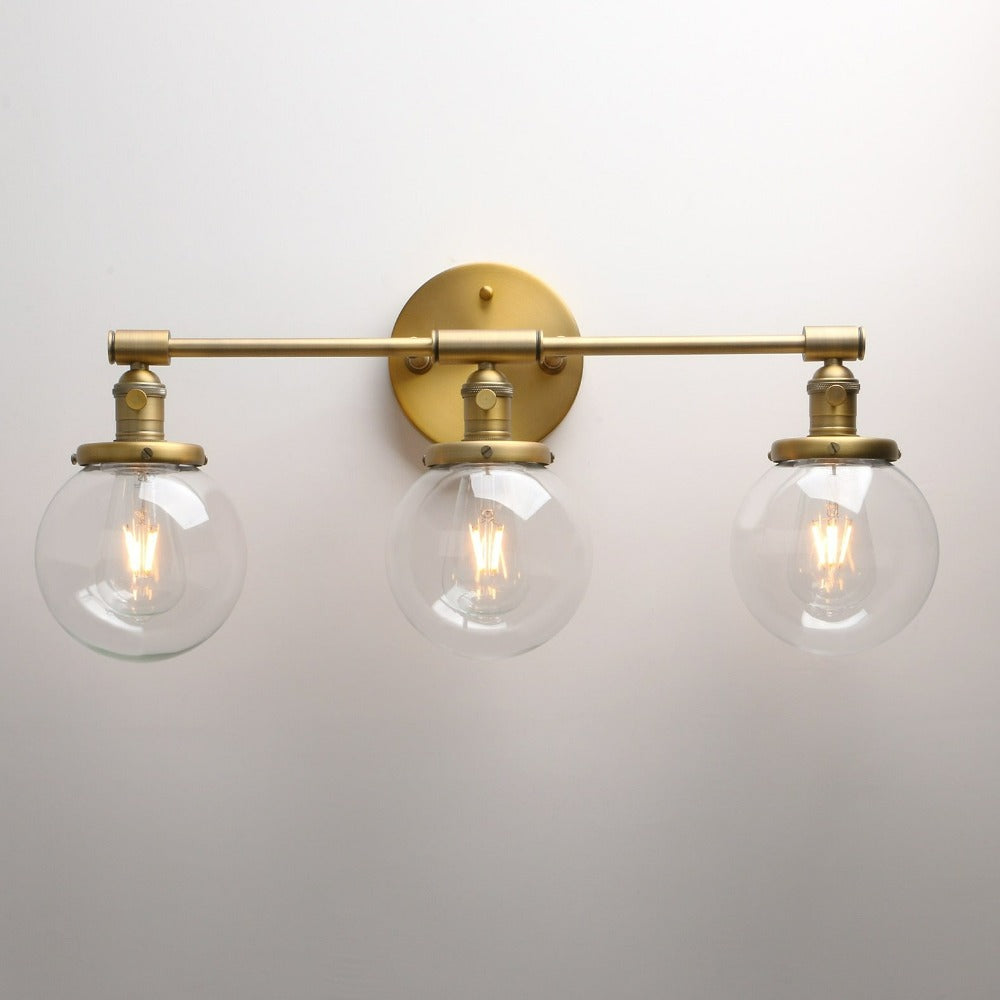 brushed brass farmhouse design vanity wall light