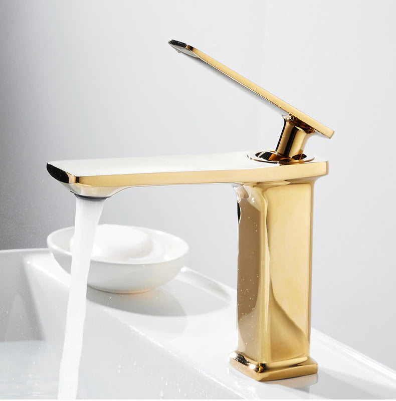 modern gold bathroom faucet