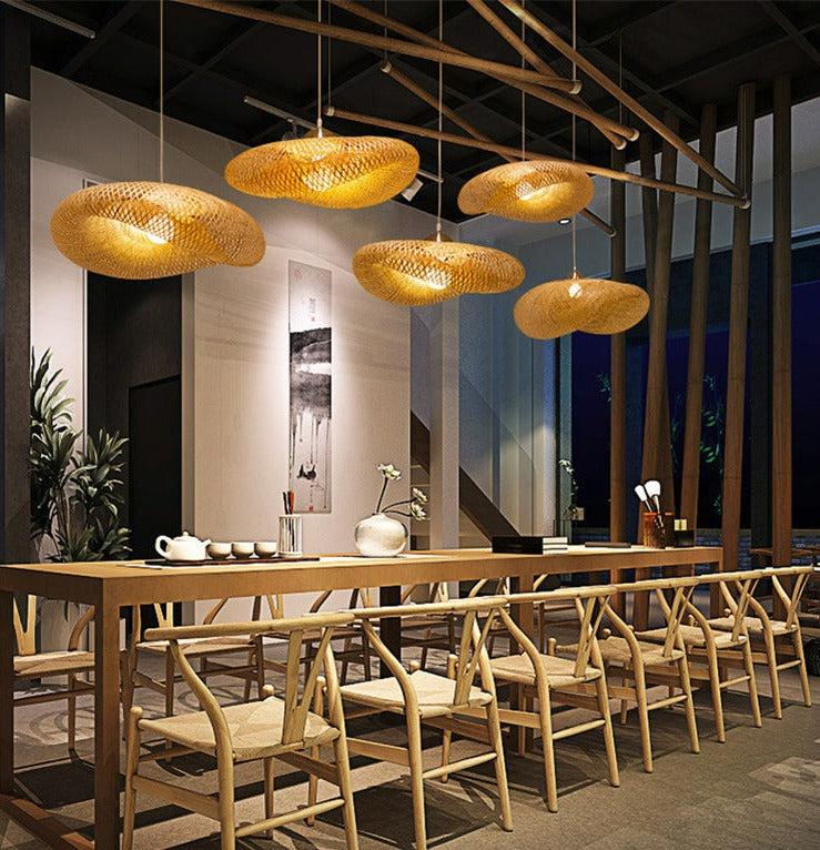 Restaurant bamboo pendant light fixtures