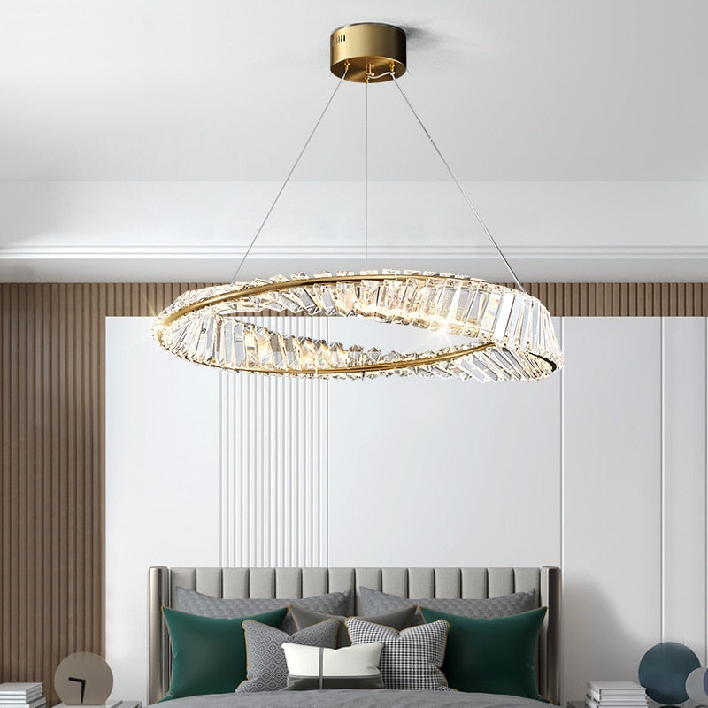 modern design gold ring chandelier