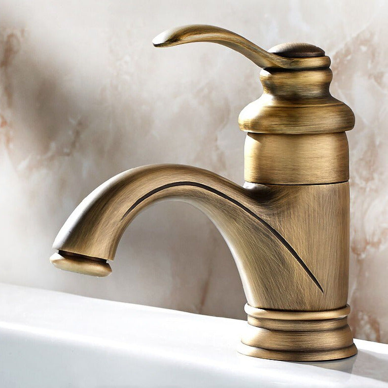 Rustic Brass Bathroom Faucet