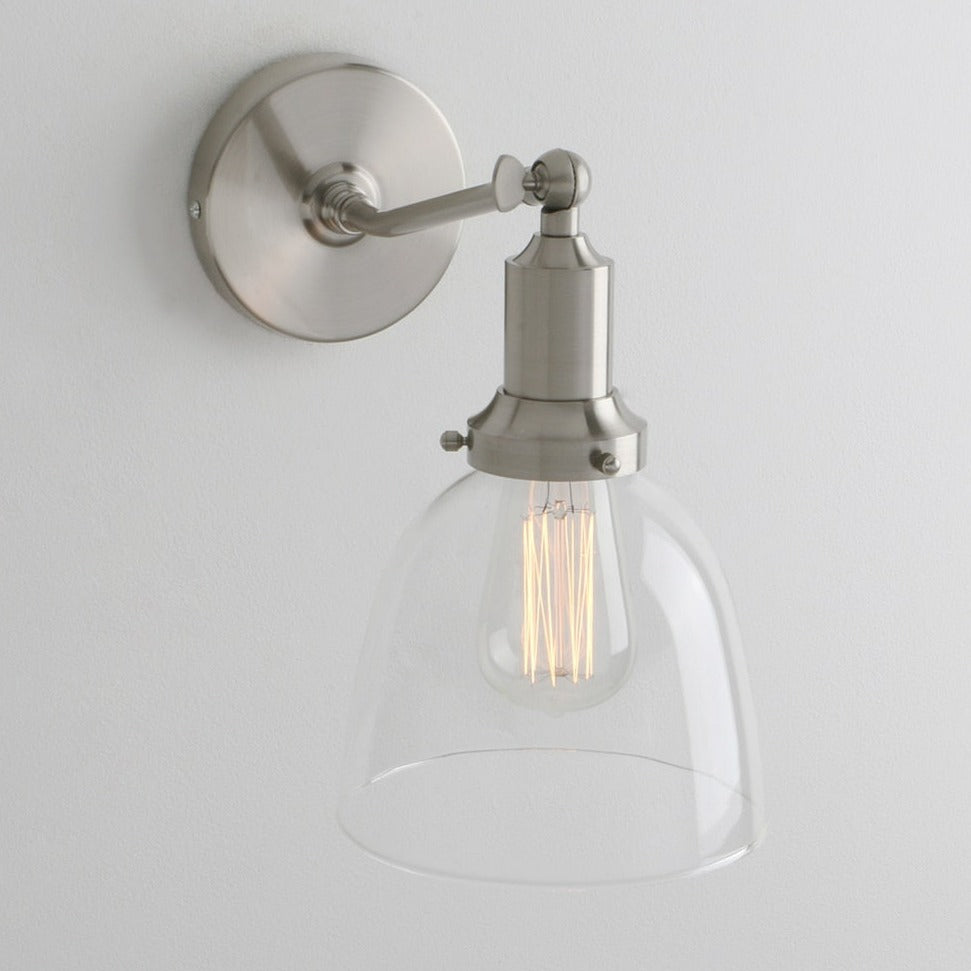 glass shade vintage retro farmhouse design wall sconce