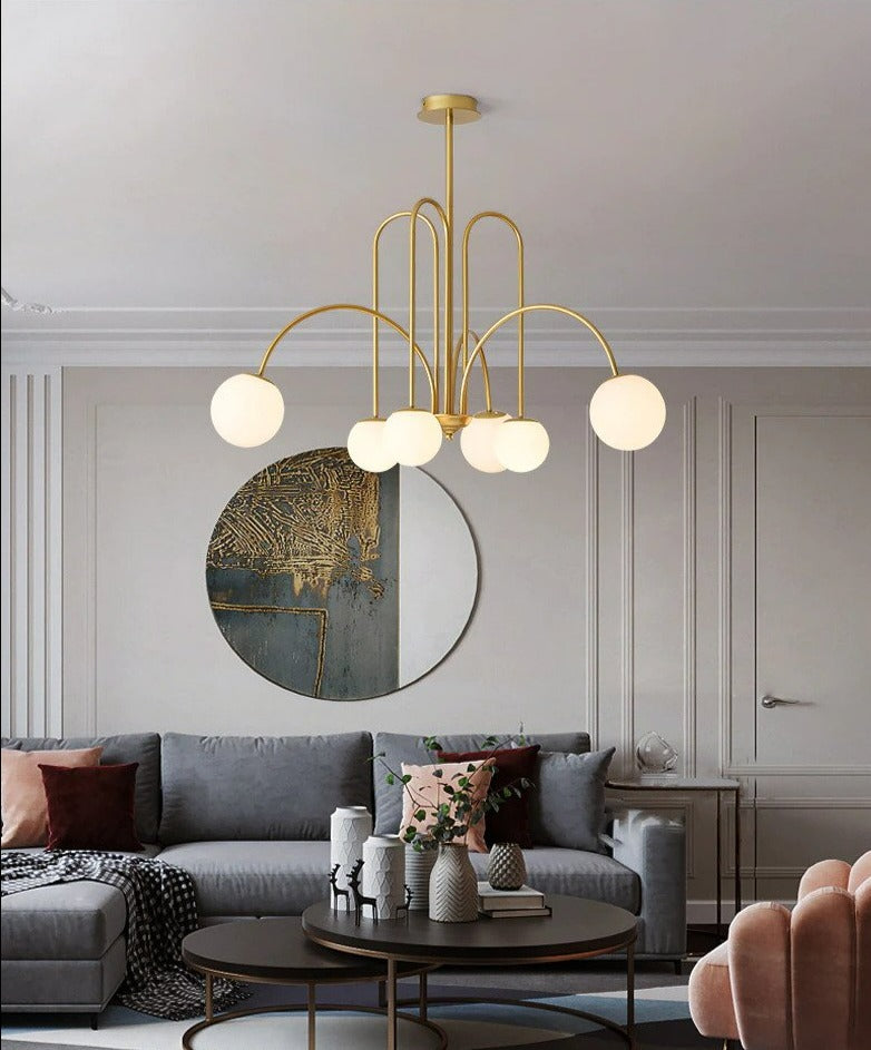 Modern Multi-Bulb Chandelier for Living Rooms