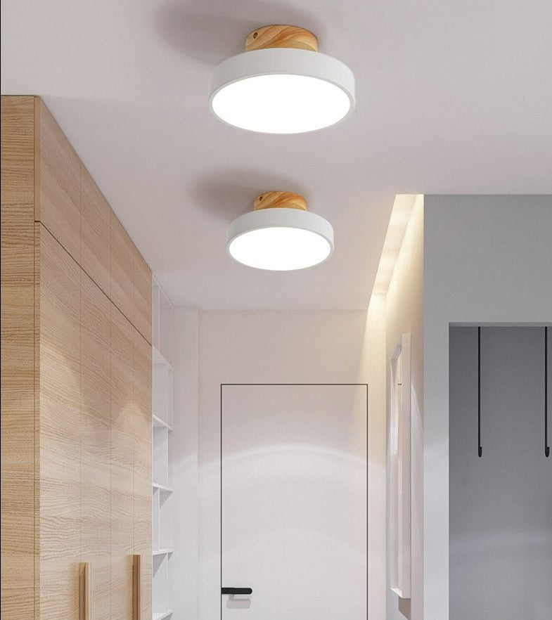 White Colorful Nordic LED Ceiling Light for Bathroom