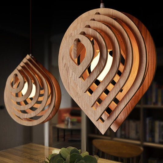 Modern Farmhouse rustic wood pendant lights