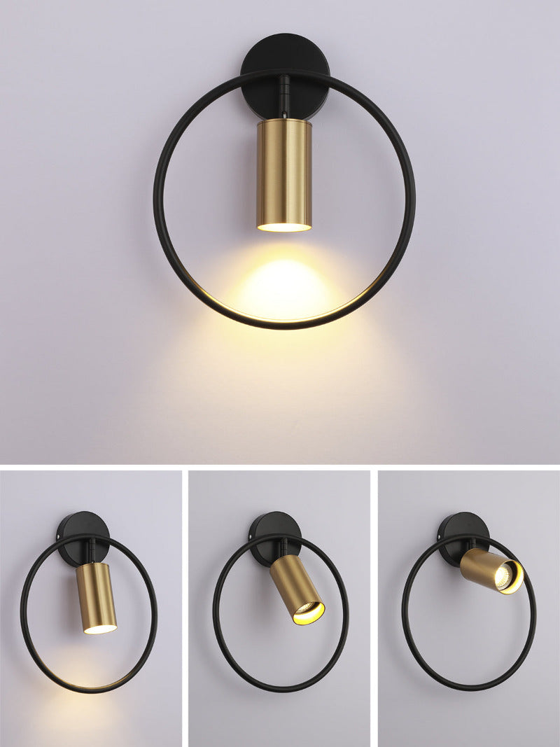 Black and Bronze modern wall sconce