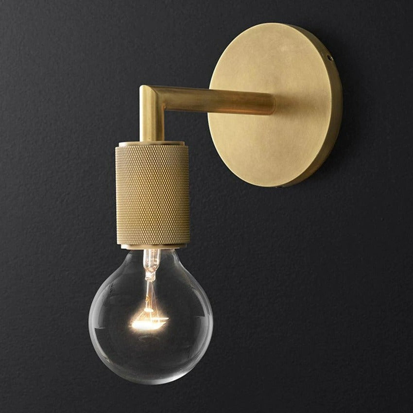 Modern copper and brass wall lamp