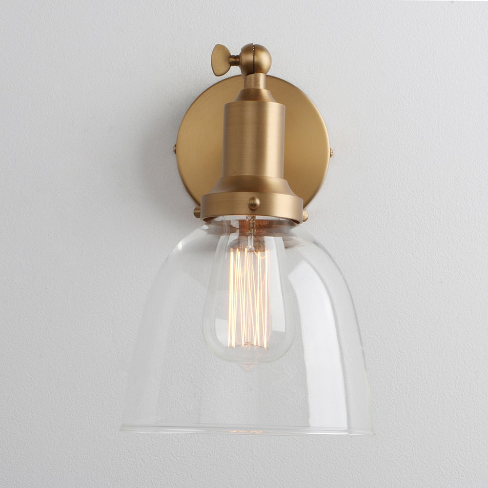 brass modern farmhouse style wall light fixture