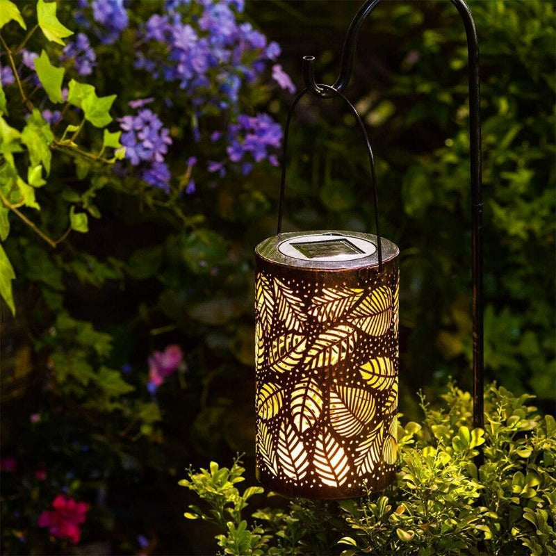 Outdoor solar powered lantern