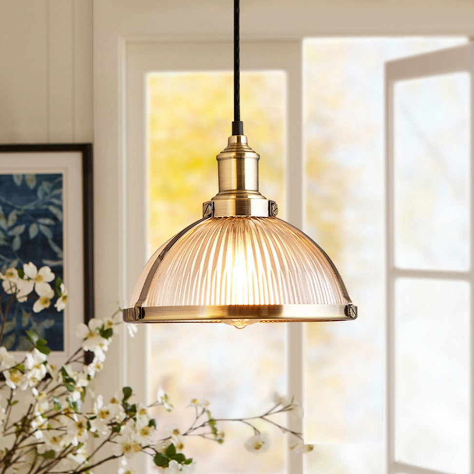 farmhouse retro brass pendant light