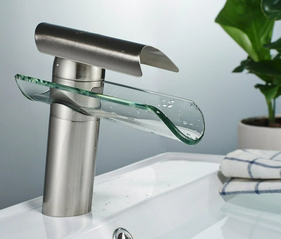 Modern Glass Waterfall Faucet