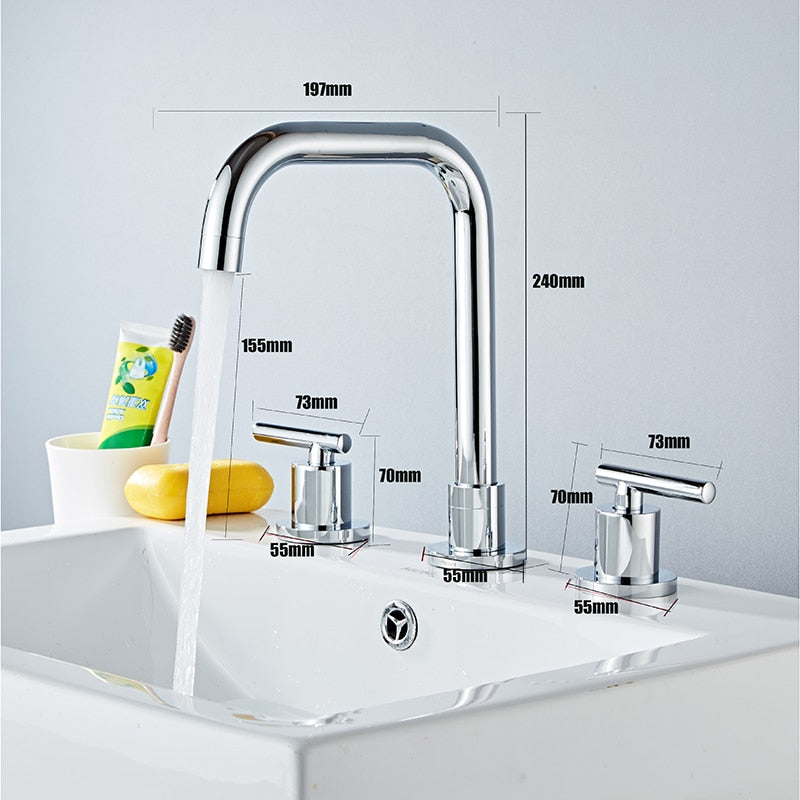Theodore modern bathroom faucet dimensions