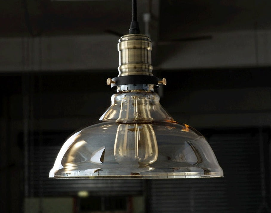 Vintage Clear Glass Industrial Lighting Pendant