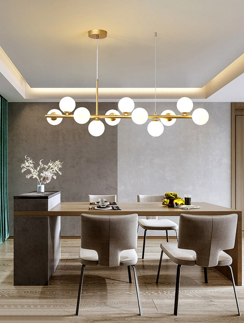 Polished Gold Office Chandelier