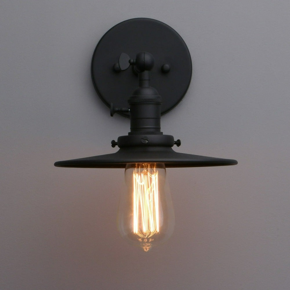 matte black vintage wall sconce