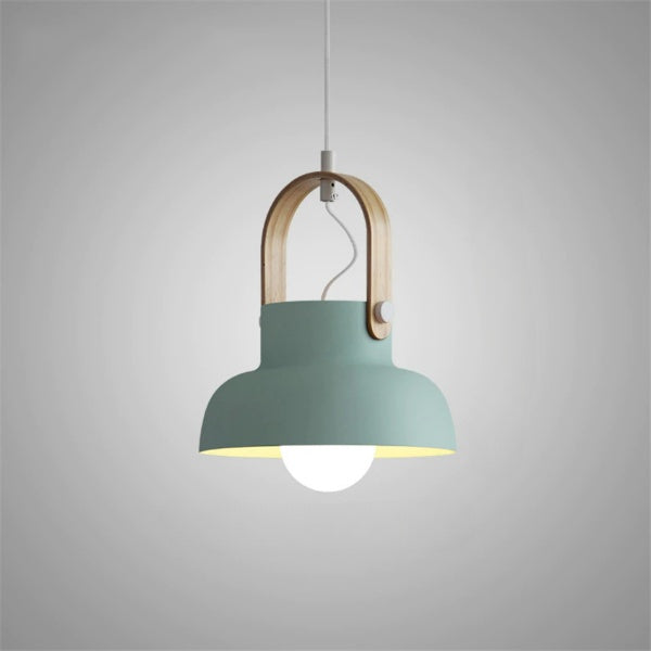 Colorful Nordic Wood Accent Pendant Lights