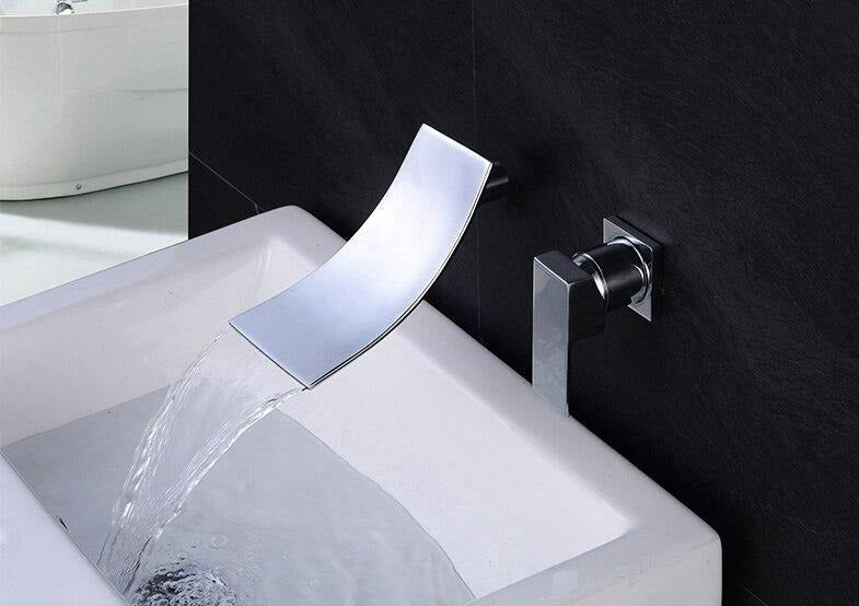 Curved Waterfall Faucet in Chrome