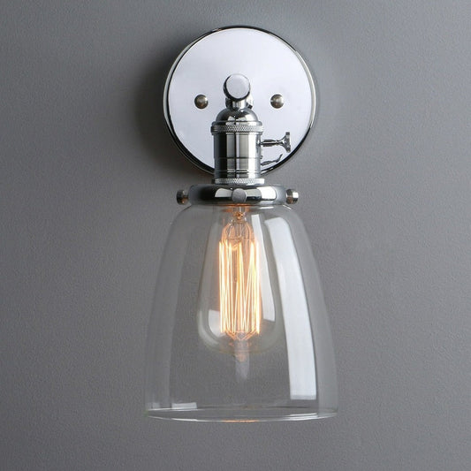 chrome vintage farmhouse wall sconce