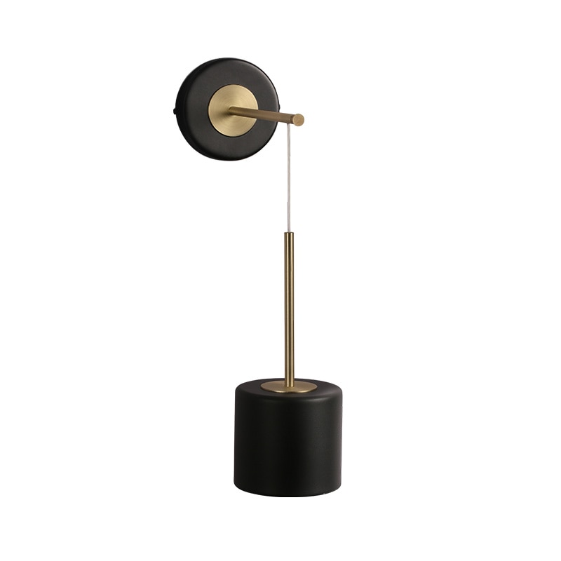 Corbin - Modern Black & Brass Accent Wall Sconce