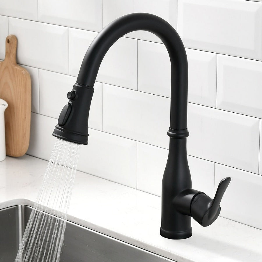 Matte Black kitchen faucet with touch sensor