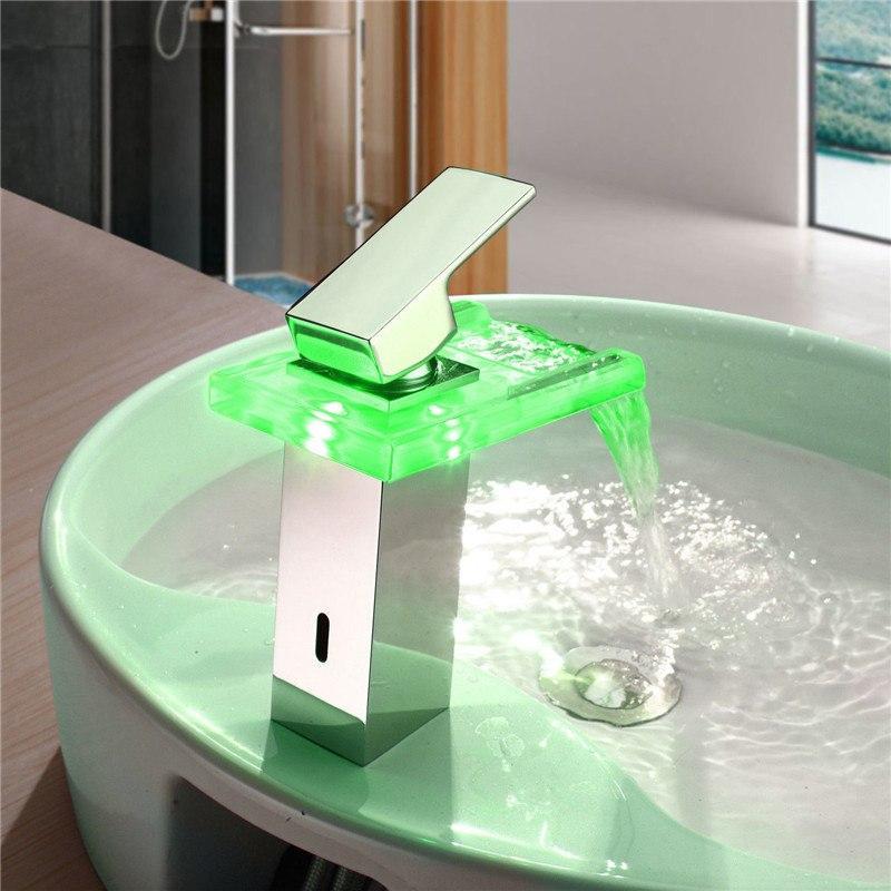 LED Temperature color changing faucet