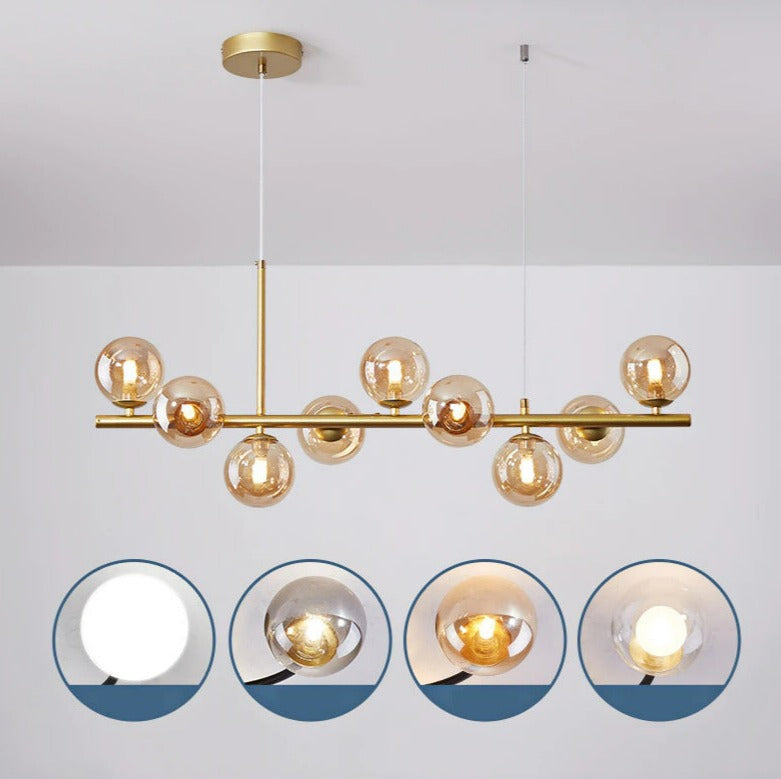 Dalton - Modern Multi-Bulb Horizontal Chandelier