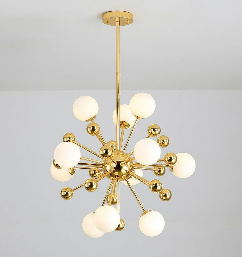 Cora - Frosted Glass Multi-Bulb Art Deco Chandelier