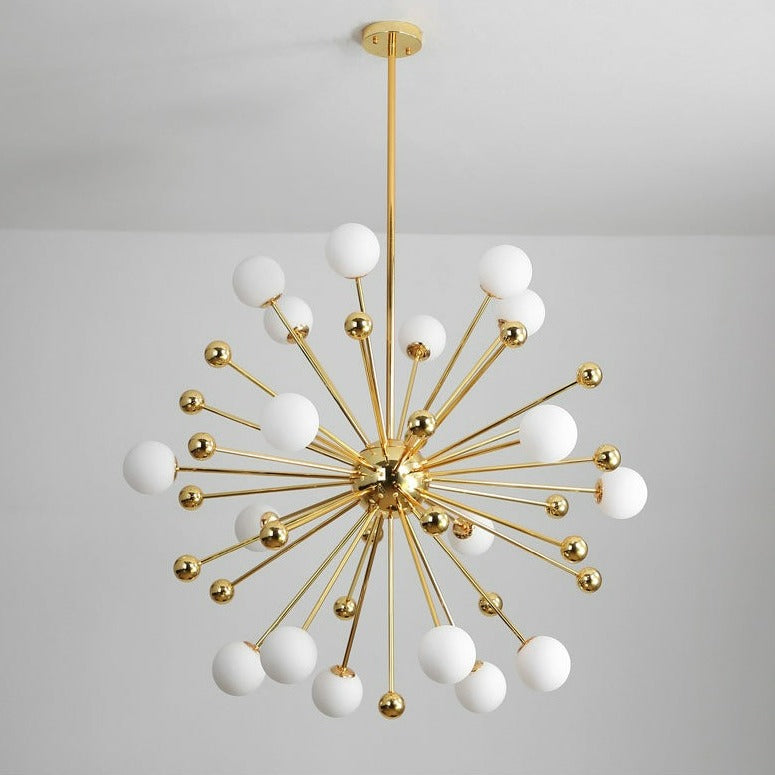 Cora - Frosted Glass Multi-Bulb Art Deco Chandelier