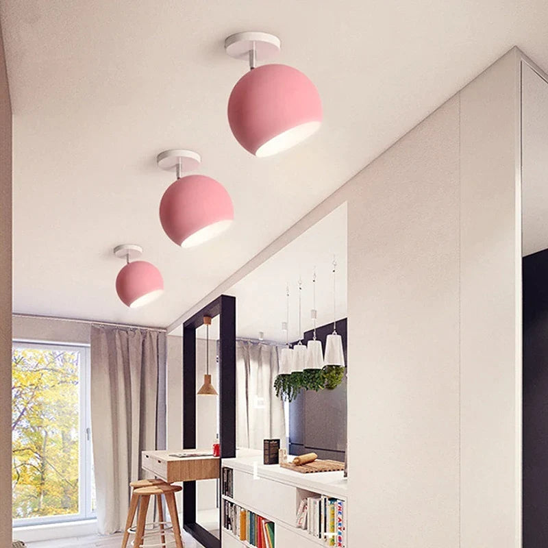 Pink nordic macaroon ceiling lights