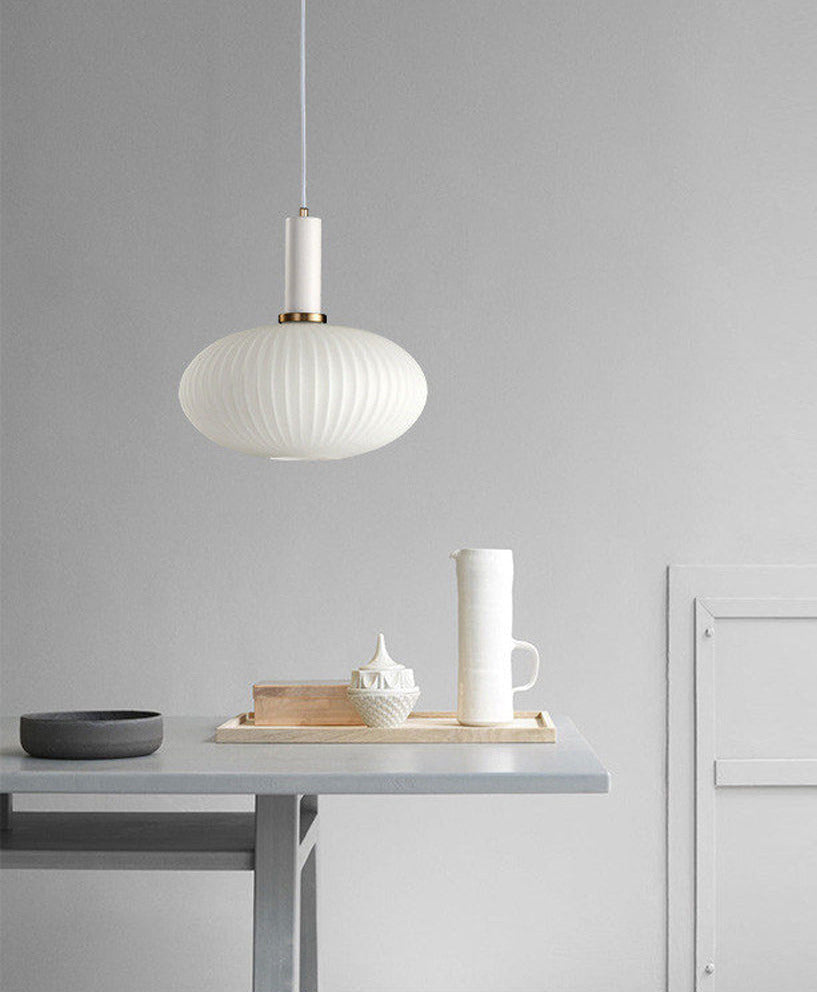 frosted white retro glass pendant light