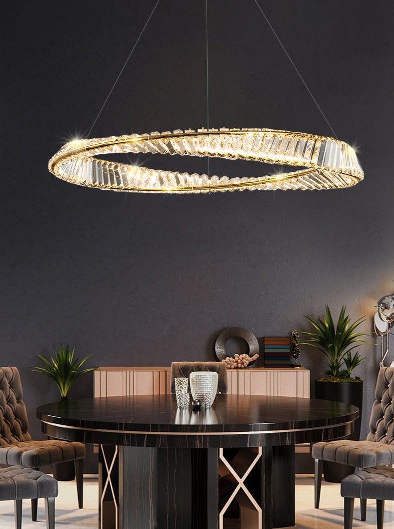 spiral designer glass crystal chandelier for dining room