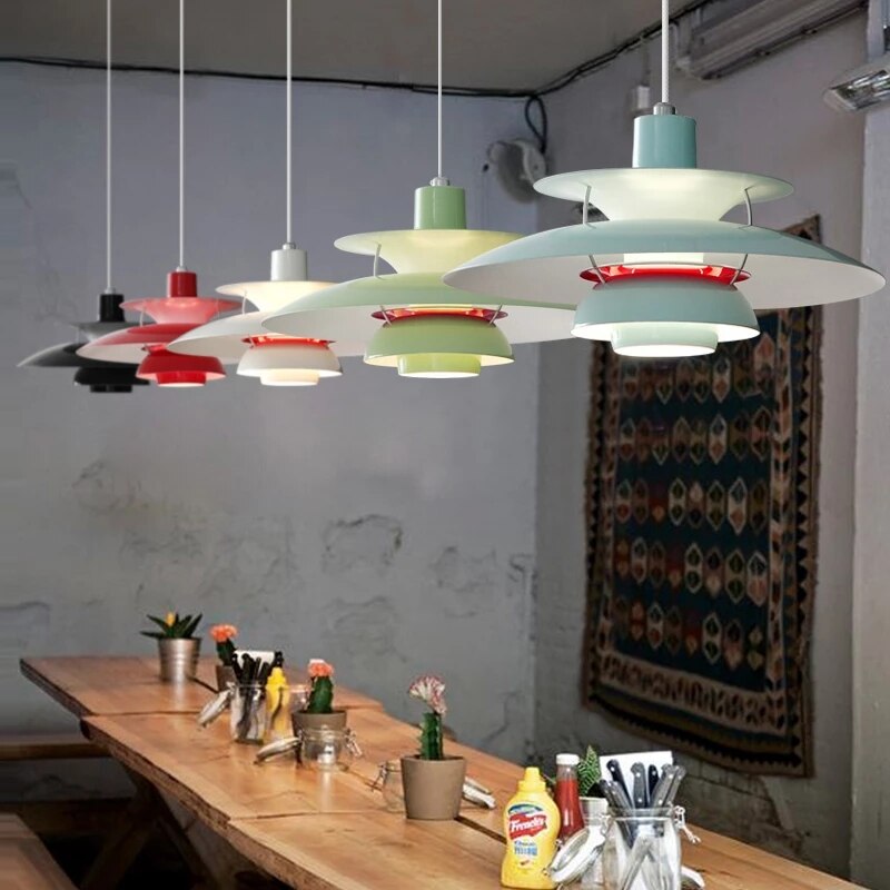 Colorful Layered Pendant Lights