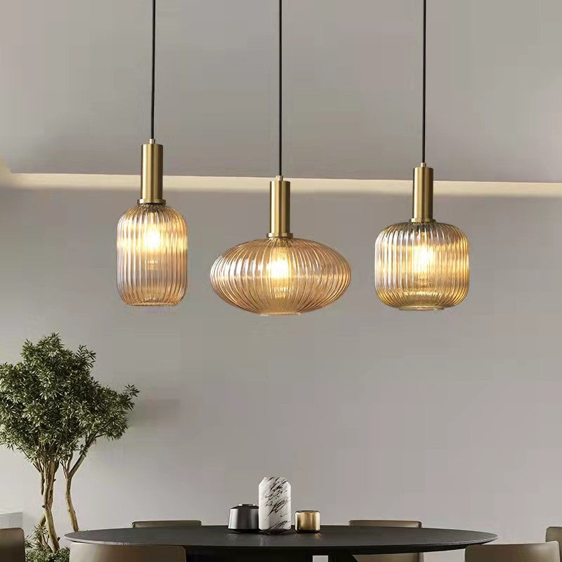 amber glass farmhouse pendant lights