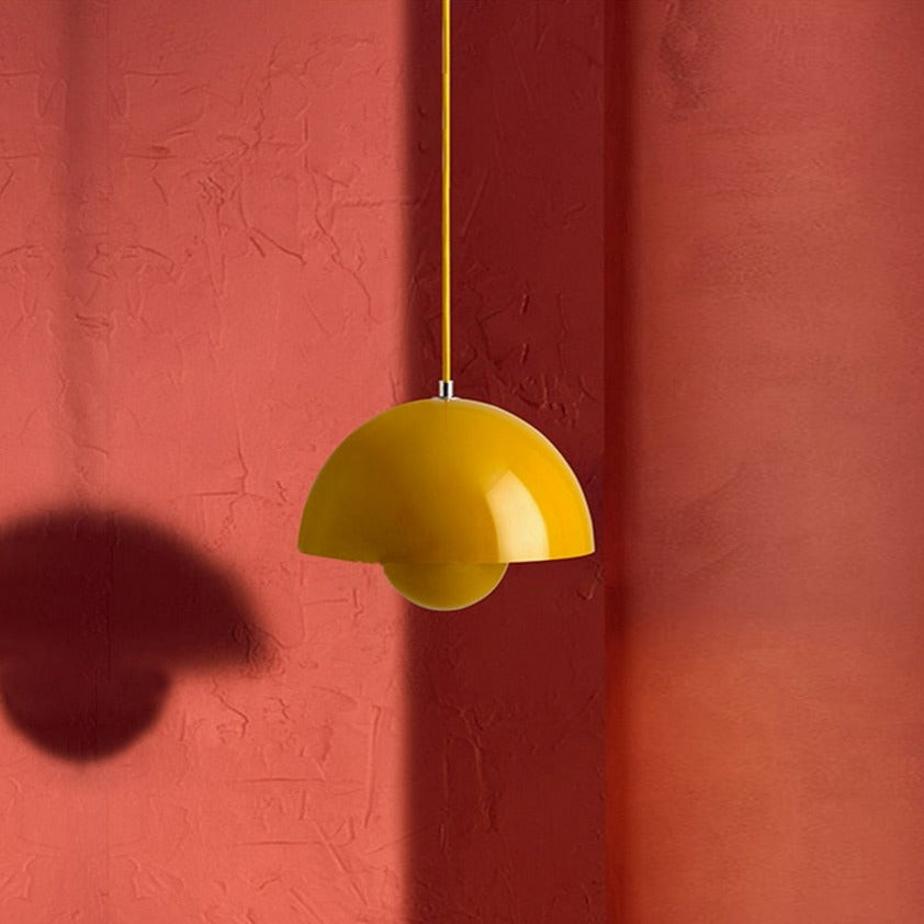 retro yellow pendant light