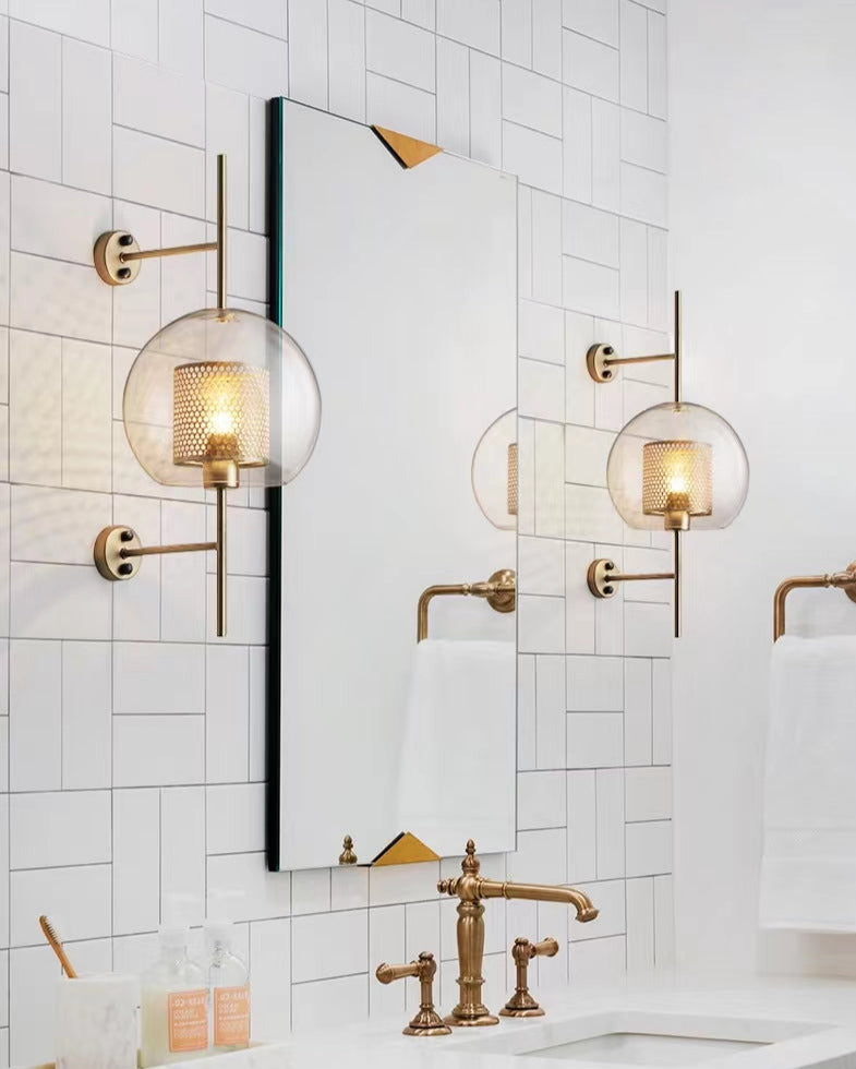 bathroom vanity brass wall lights