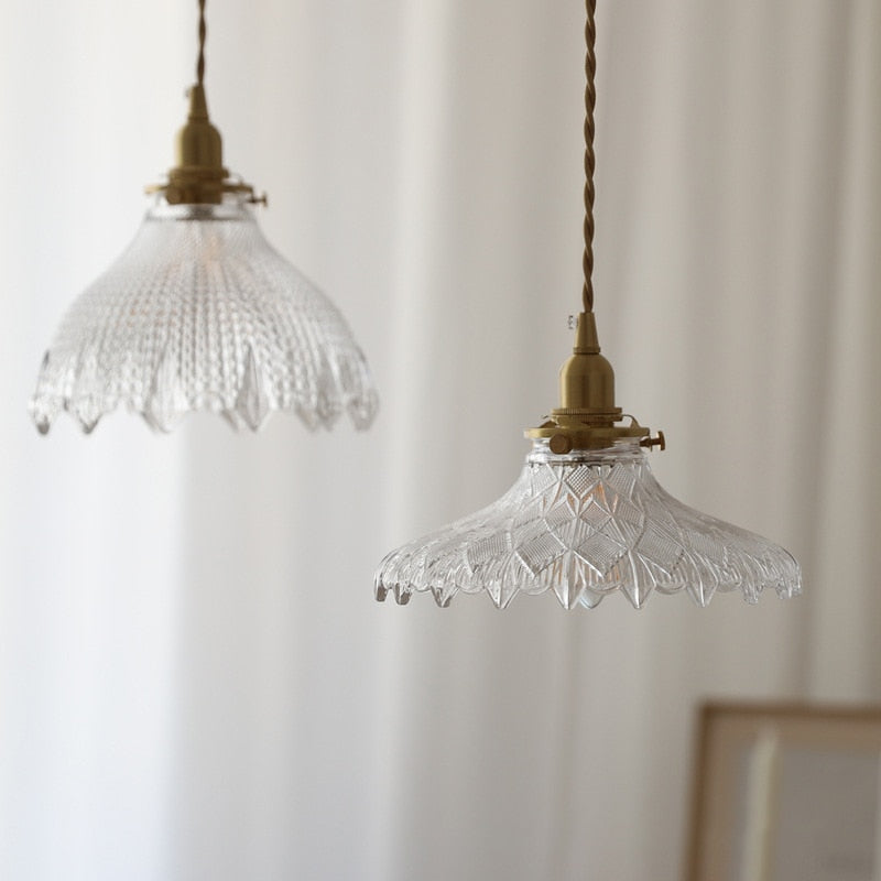 Classic Textured Glass Pendant Lights