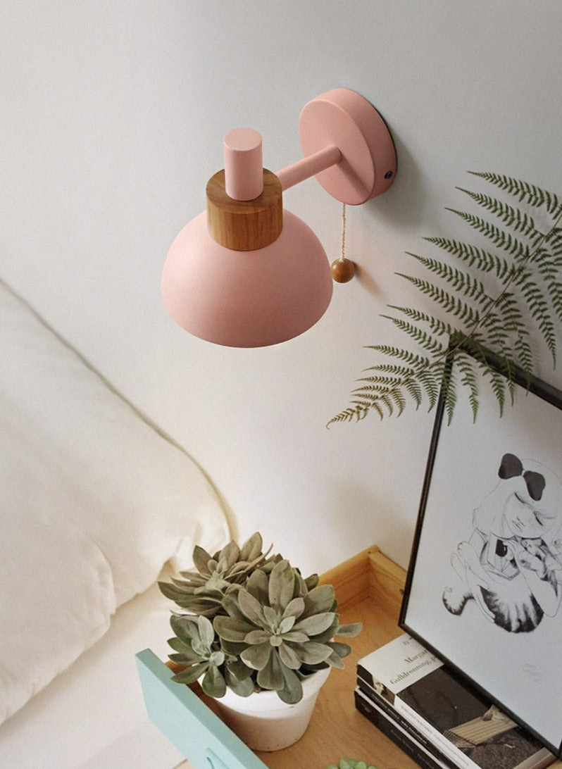 pink pull switch nordic wall sconce