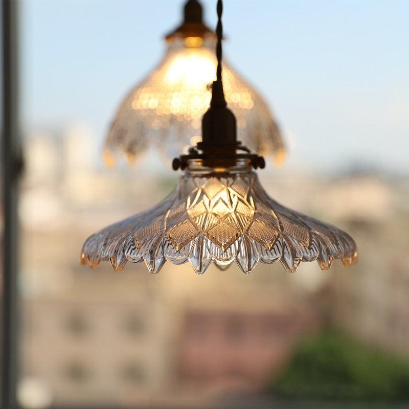 Classic Textured Glass Pendant Lights